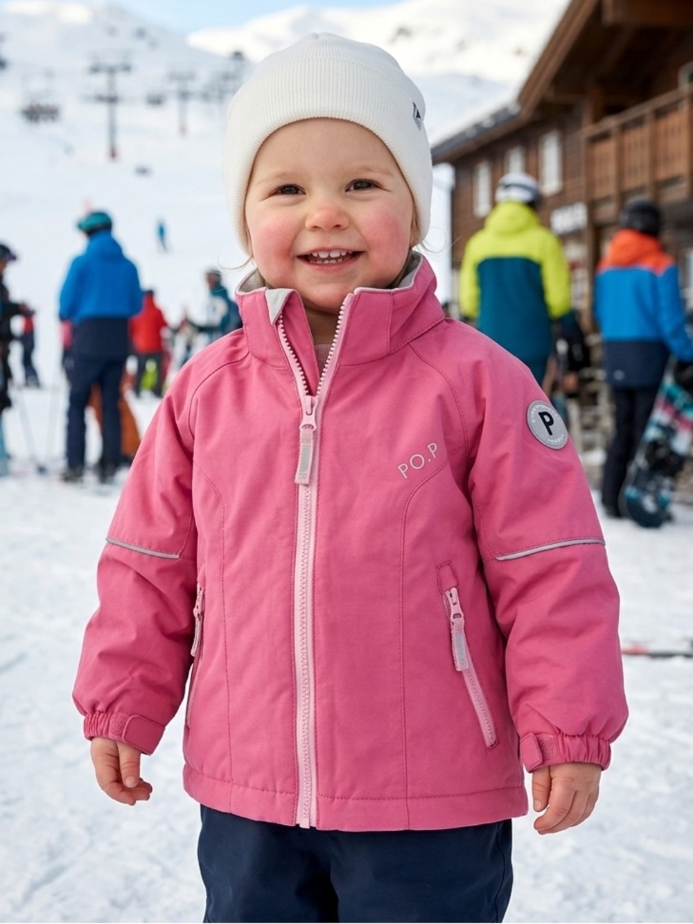 Polarn O. Pyret Sweden Girls Windproof Shell Jacket Size 1 - 1.5 Years 86 Pink